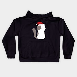 fanny cat christmas Kids Hoodie